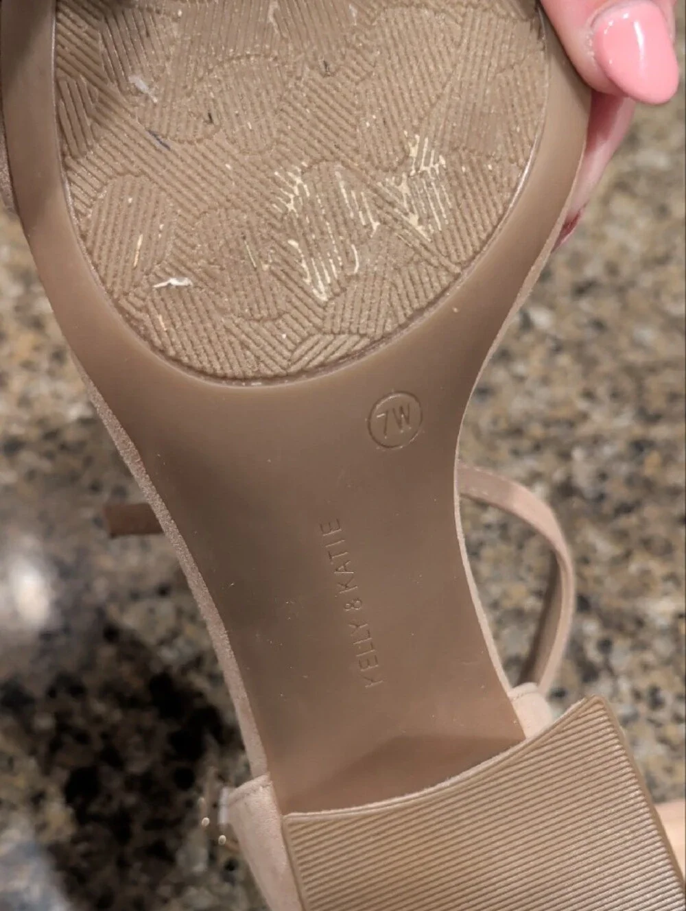 Kelly & Katie Blush Pink Ankle-Strap Block Heels